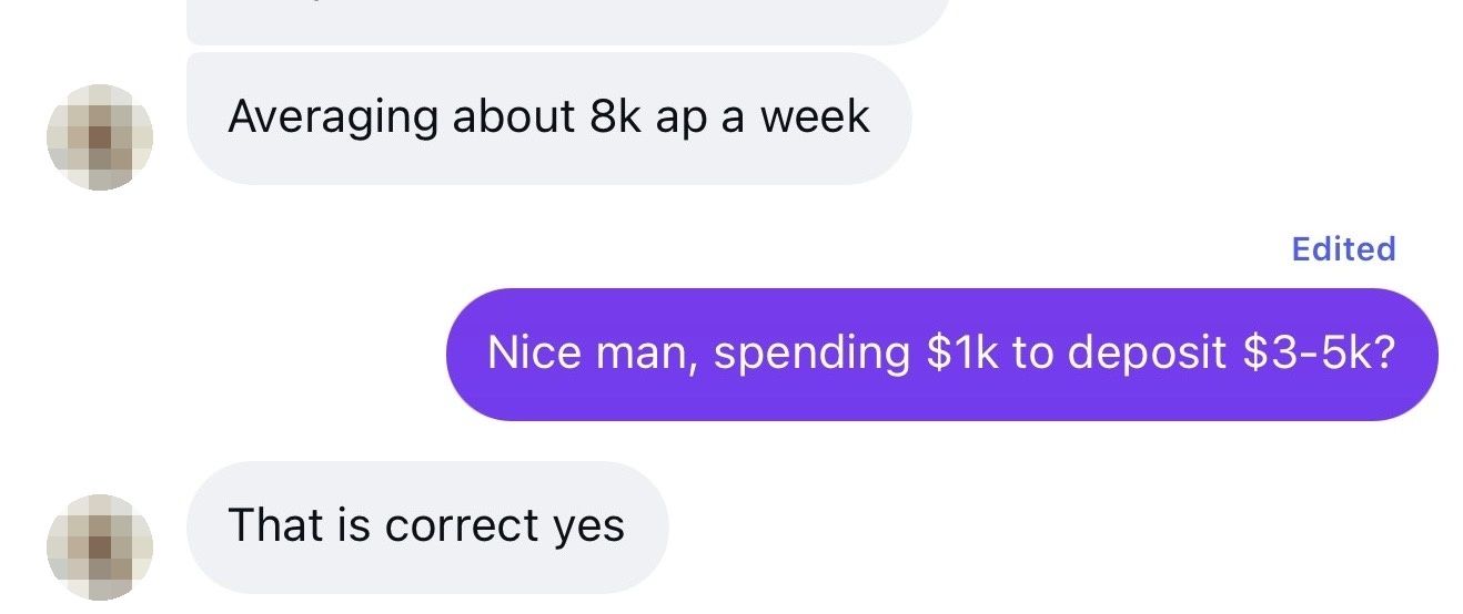 Screenshot shared by a Kairos agent