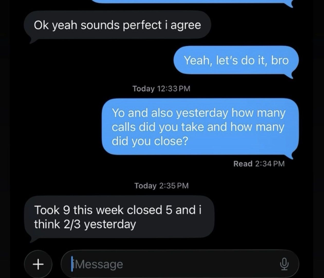 Screenshot shared by a Kairos agent