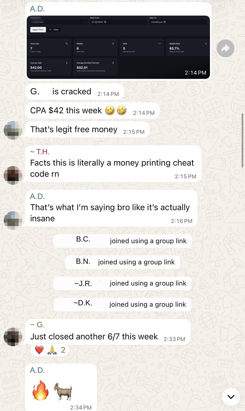 Screenshot shared by a Kairos agent