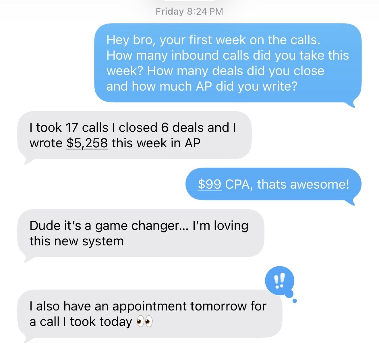 Screenshot shared by a Kairos agent