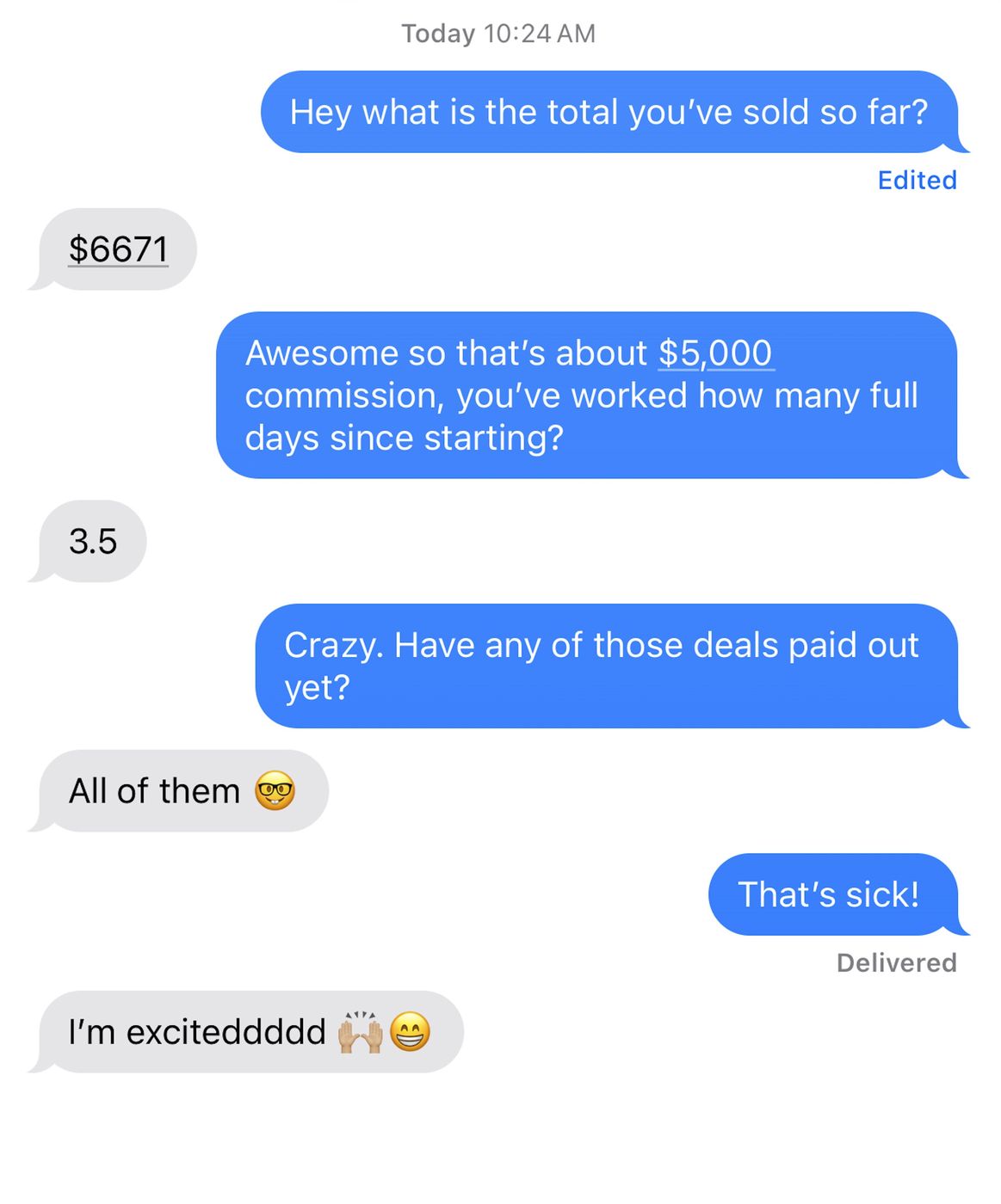 Screenshot shared by a Kairos agent